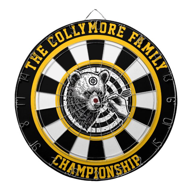 Riktad grizzly Bear Artwork Darttavla (Framsidan)