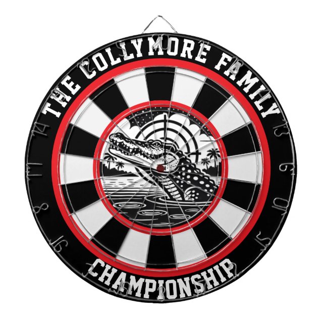 Riktad krokodildesign i Sjö Darttavla (Framsidan)