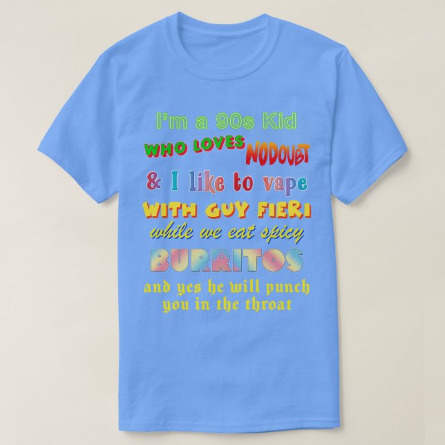 Riktad Stil Guy Fieri Meme Design T Shirt (Design framsida)