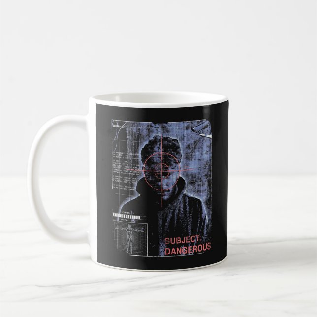 Riktad - Teknobrutalistisk Streetwear design Kaffemugg (Vänster)