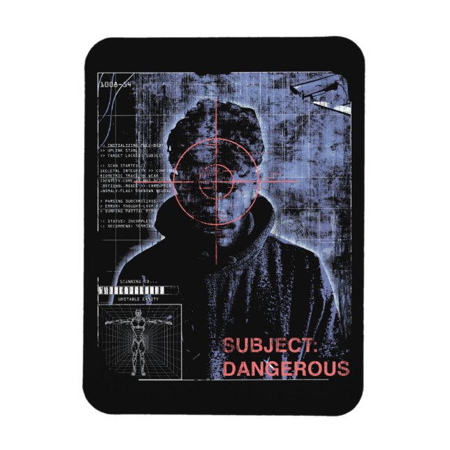 Riktad - Teknobrutalistisk Streetwear design Magnet (Vertikal)