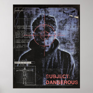 Riktad - Teknobrutalistisk Streetwear design Poster