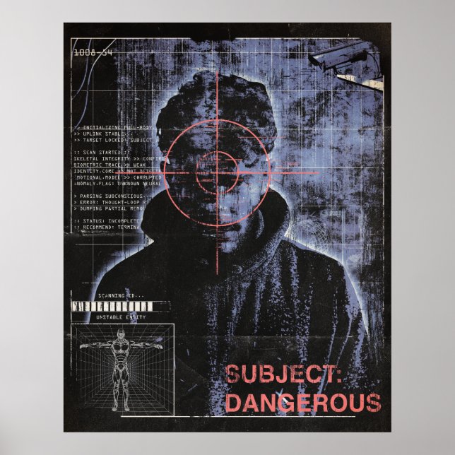 Riktad - Teknobrutalistisk Streetwear design Poster (Framsidan)