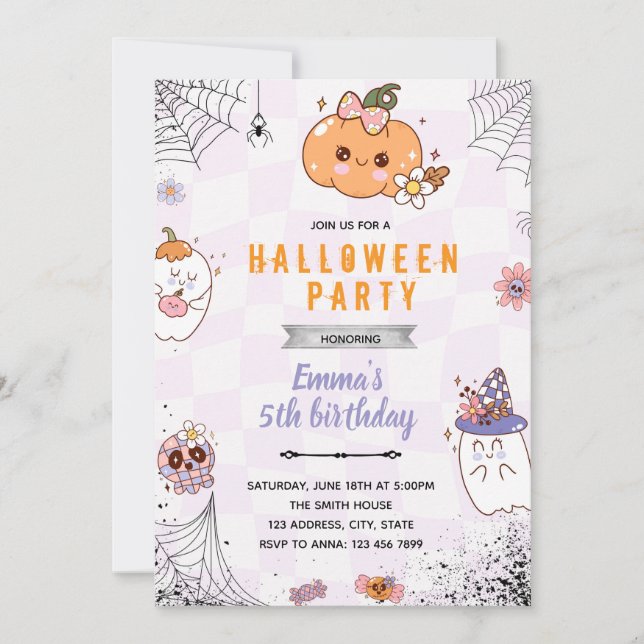 Riktig cool halloween-fest inbjudan (Framsida)