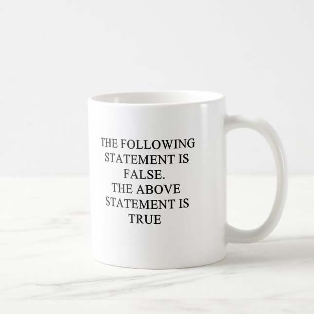riktig falsk logikproverb kaffemugg (Höger)