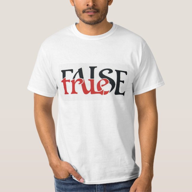 Riktig falsk T-tröja T Shirt (Framsida)