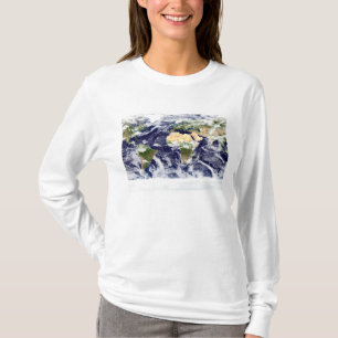 Riktig-färg avbildar av den hela jorden tee shirt