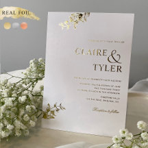Riktig Folie Elegant och Enkel Typografi Bröllop