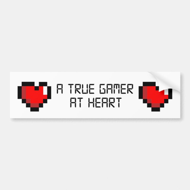 Riktig Gamer på hjärtabildekalet Bildekal (Framsidan)
