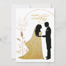 Riktig guldfetter Elegant Löv utandningsmonogram f Inbjudningar