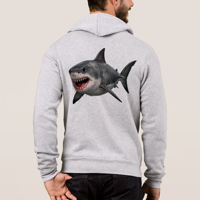 Riktig Hajattack Hoodie T Shirt (Baksida)