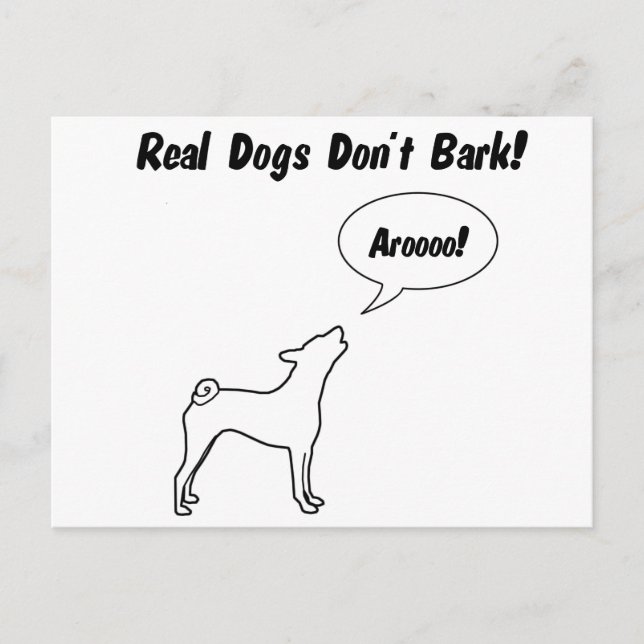 Riktig Hundar Bark, de Arooo! Vykort (Framsida)