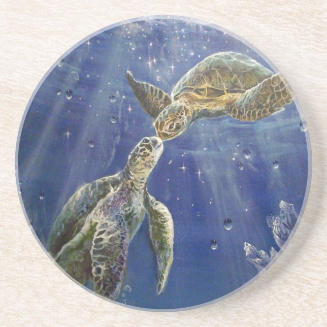 Riktig kärlek kyssunderlägg underlägg sandsten (Framsidan)