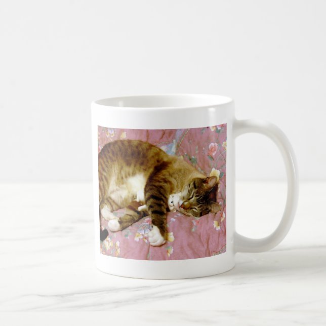 Riktig katt, fejk katt  kaffemugg (Höger)