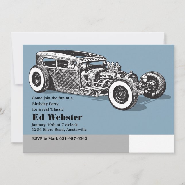 Riktig klassikerfödelsedaginbjudan inbjudningar (Framsida)