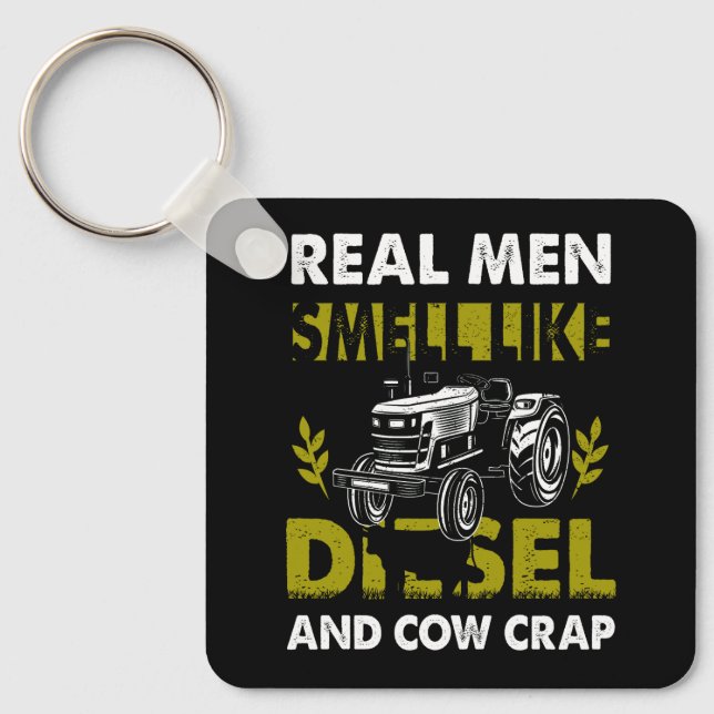 Riktig Manar Smell som Diesel and Cow Crap Farmer  Nyckelring (Framsida)