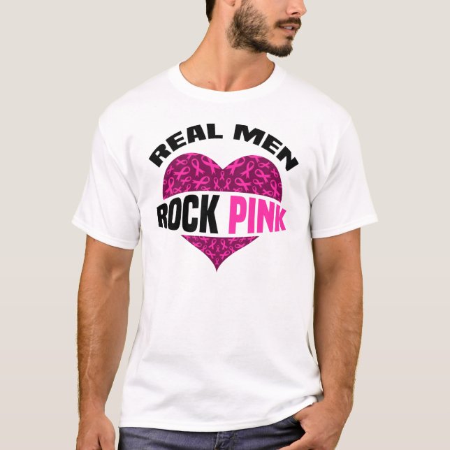 Riktig Manar Sten Rosa Breast Cancer Awareness okt T Shirt (Framsida)