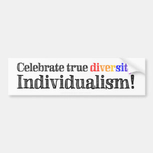 Riktig mångfaldIndividualism Bildekal