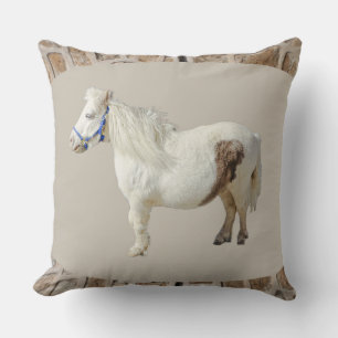Riktig miniatyr mini WHITE HORSE litet djur Kudde