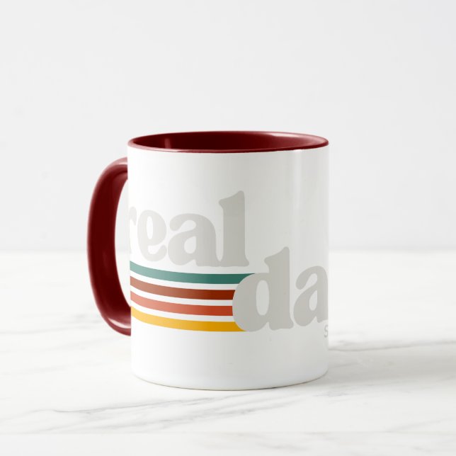 Riktig Pappa, Retro Faderskap Stil Mugg (Framsida vänster)
