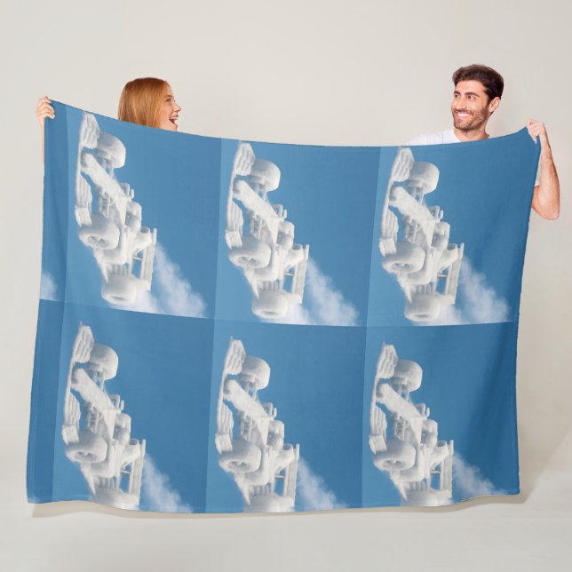 Riktig racer F1-mönster stor lyxig fleece (På plats)