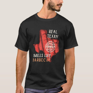 Riktig Texan Luktar Barbecue Grillande Pappa T Shirt