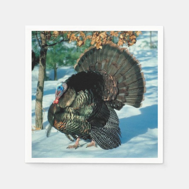 Riktig turkiska Thanksgivingen Vinter Julafton Pappersservett (Framsidan)