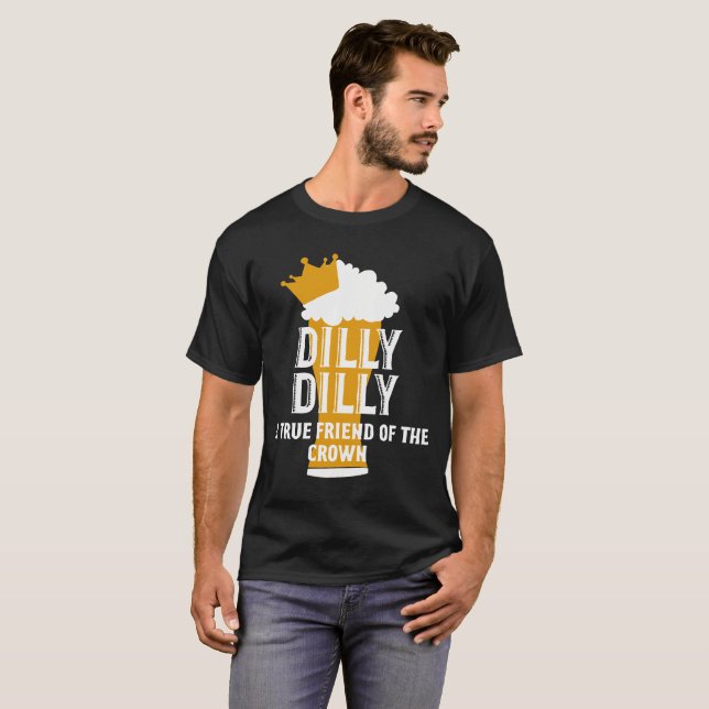 Riktig vän för DillyDilly A av kronan T-shirt (Hel framsida)