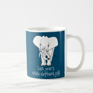 Riktig Vit Elefant Julklapp Rolig Kaffemugg