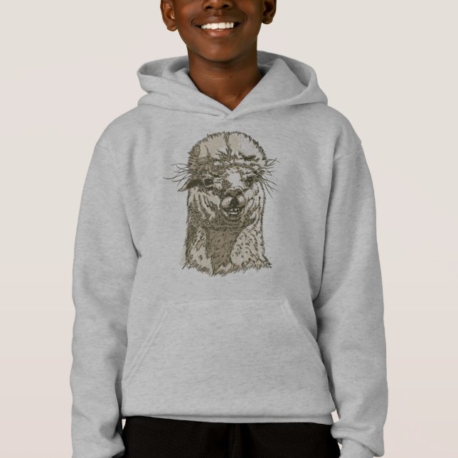 Riktiga alpacas ansikte t shirt (Framsida)