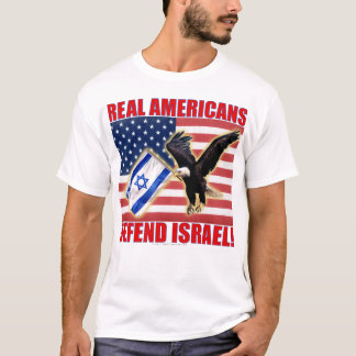 Riktiga amerikaner försvarar Israel T Shirt