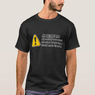 Riktiga apostrofanvändningT-tröja T-shirt