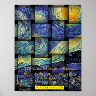 Riktiga artister Van Gogh-citat Poster