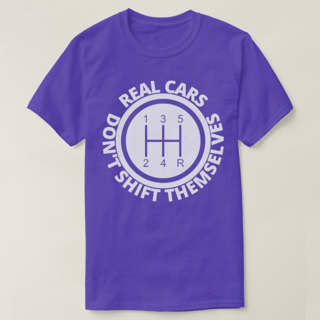Riktiga bilar byter inte sig själva t shirt (Design framsida)