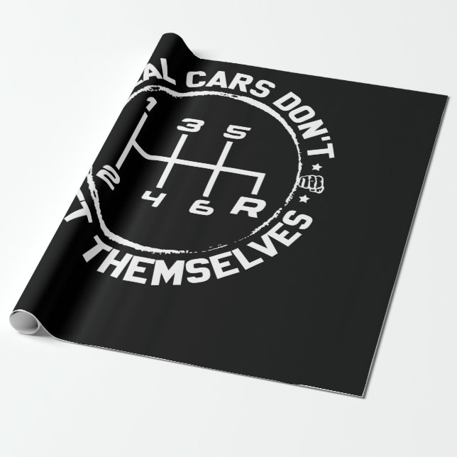 Riktiga bilar flyttar inte sig själva.. presentpapper (Utrullad)