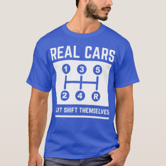 Riktiga bilar skiftar inte själva familj vintage t shirt