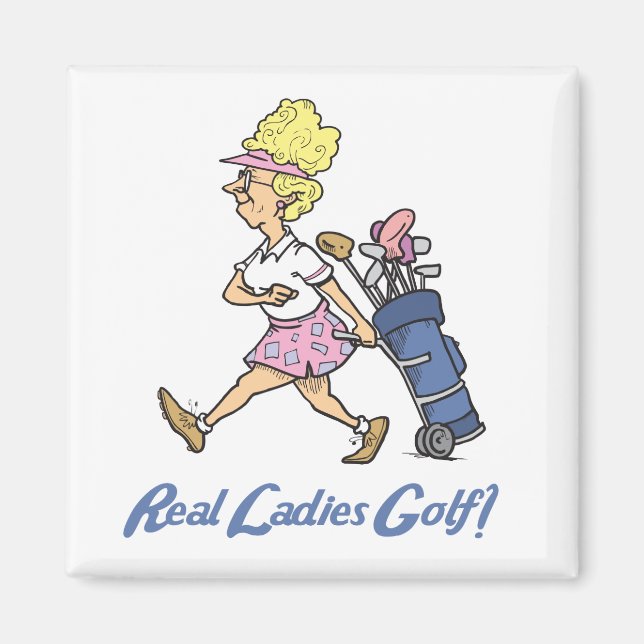 riktiga damers golf magnet (Framsidan)