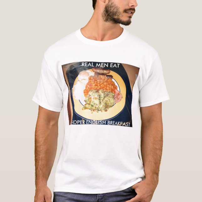 RIKTIGA ENGELSK FRUKOSTT-tröjakortärmader Tee Shirt (Framsida)