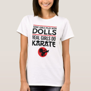 Riktiga flickor gör karate Cute Women Martial Arts T Shirt