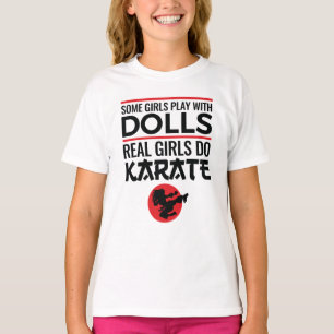 Riktiga flickor gör karate Cute Women Martial Arts T Shirt
