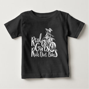 Riktiga flickor Ride Dirt Bikes Funny Gift för fl T Shirt