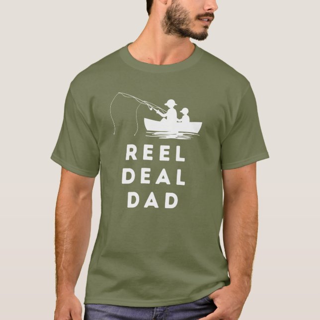 Riktiga Fynd Pappa Fiske Fars Dag Skämt Present T Shirt (Framsida)