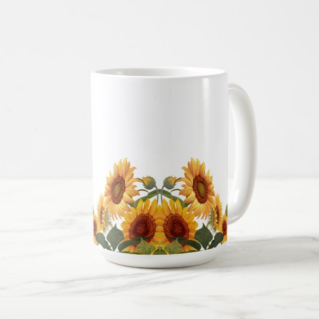 Riktiga gula solrosor Mugg (Framsida höger)
