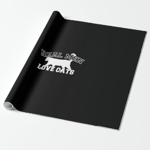 Riktiga Kärlek-katter, grafik i Manar på svart d Presentpapper