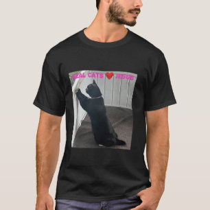 Riktiga katter älskar Jesus T Shirt