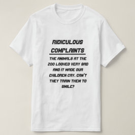 Riktiga klagomål Ledsen djur vid djurparker T Shirt