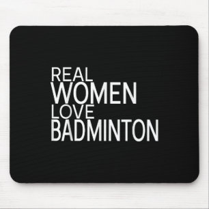 Riktiga Kvinnor Älskar Badminton Shuttle Säger Dam Musmatta