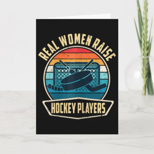 Riktiga Kvinnor Föddar Hockeyspelare Rolig Ishocke Kort