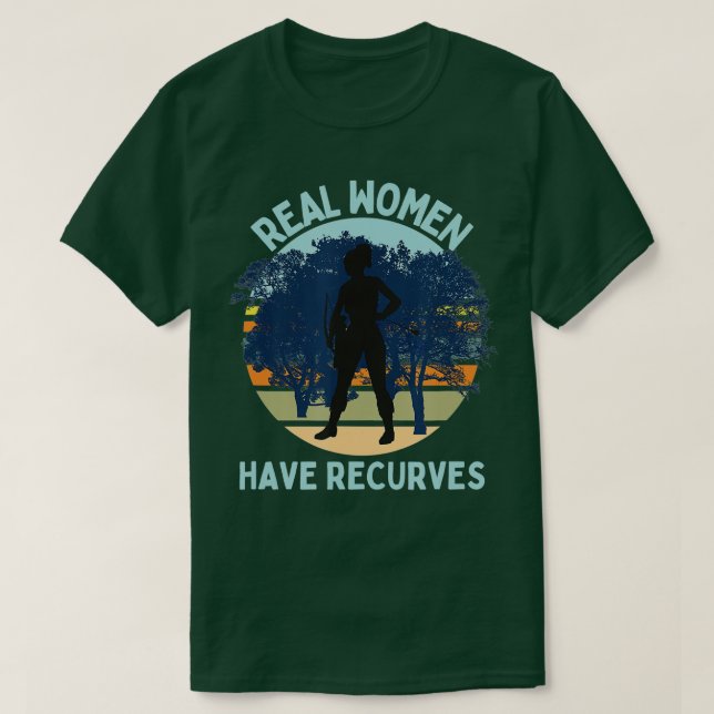 Riktiga kvinnor har rekurvorFun Archery 3 T Shirt (Design framsida)