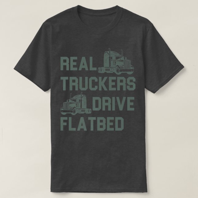 Riktiga lastbilsdiskar Förardesign för Lastbil Fla T Shirt (Design framsida)